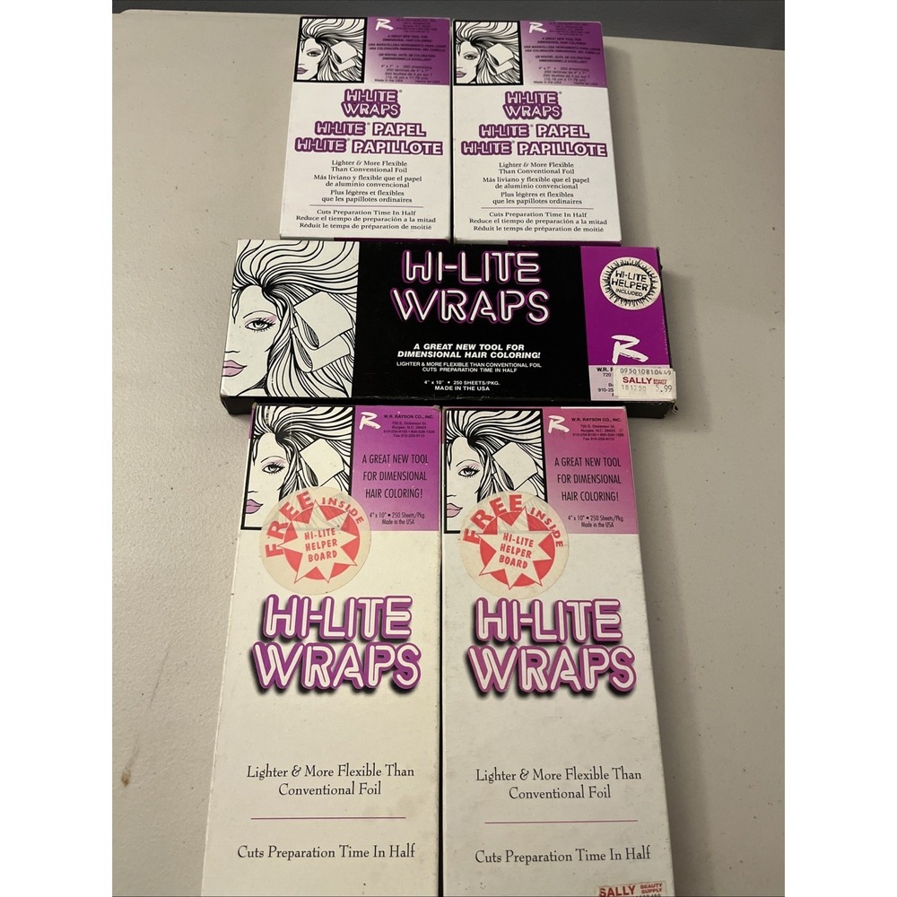 W.R Rayson Hi-Lite Wraps Hi-Lite Panel 5 Boxes Different Sizes Made In USA
